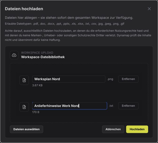 Ausgewählte Dateien vor dem Hochladen prüfen